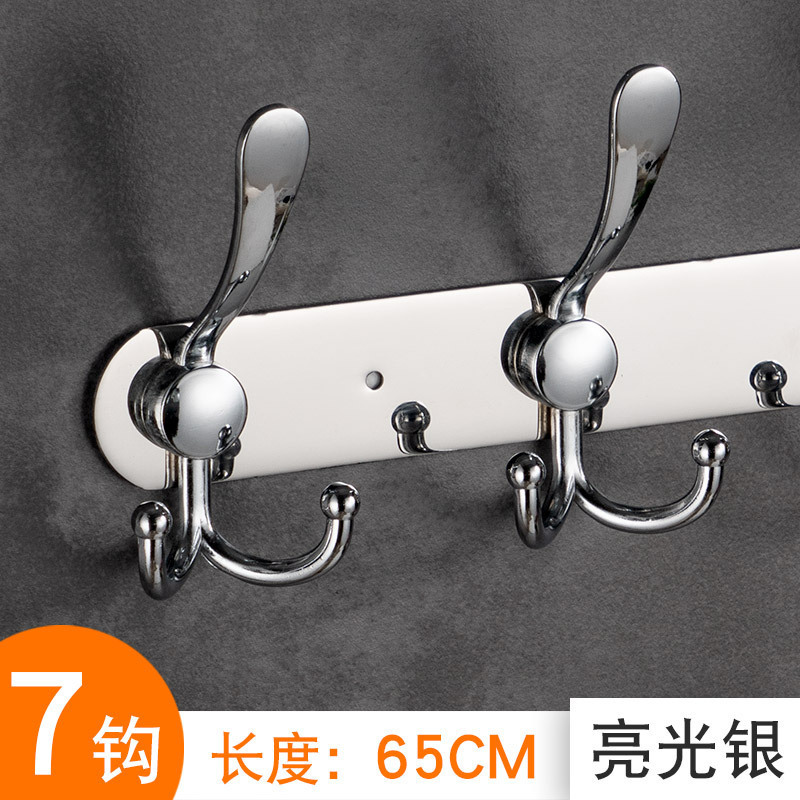 Manufacturers wholesale stainless steel hook clothes cap European bathroom hook black row stainless steel wall hook