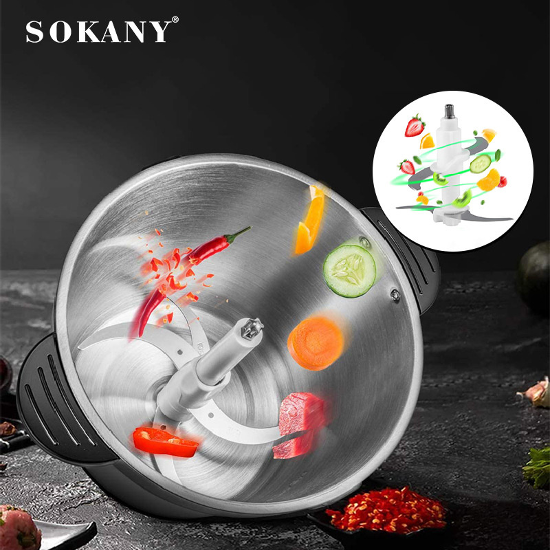 Zogifts SOKANY 800w High Quality Stainless Steel Body Commercial Vegetable Meat Mincer Electric Meat Grinder Mini Food Chopper