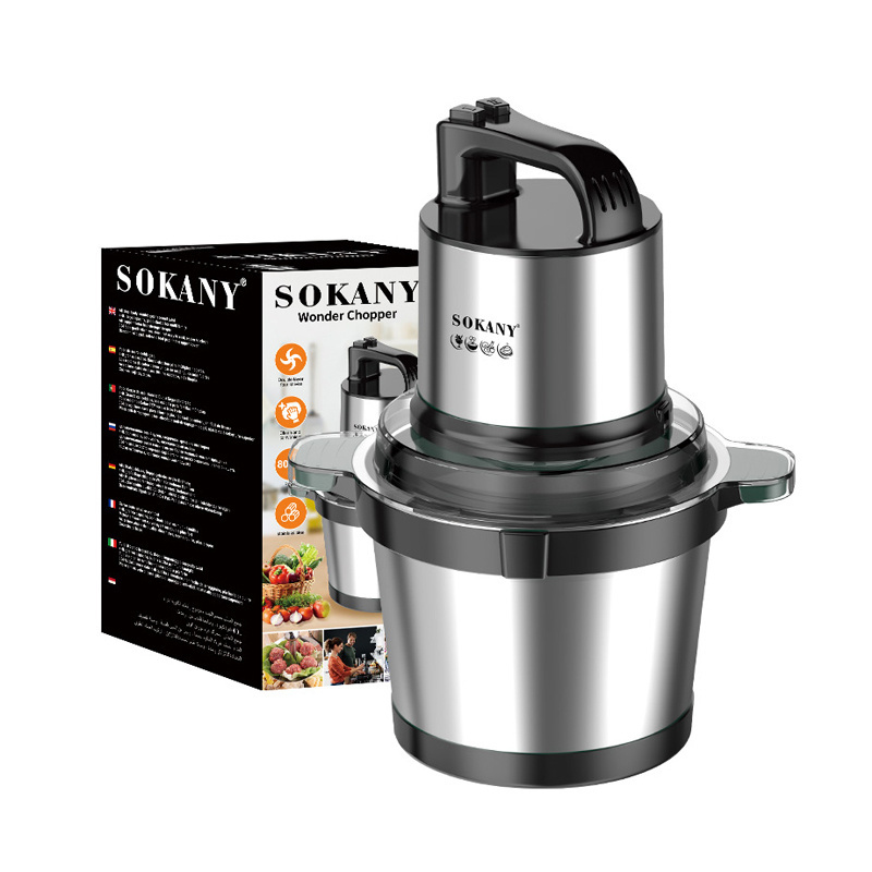 Zogifts SOKANY 800w High Quality Stainless Steel Body Commercial Vegetable Meat Mincer Electric Meat Grinder Mini Food Chopper