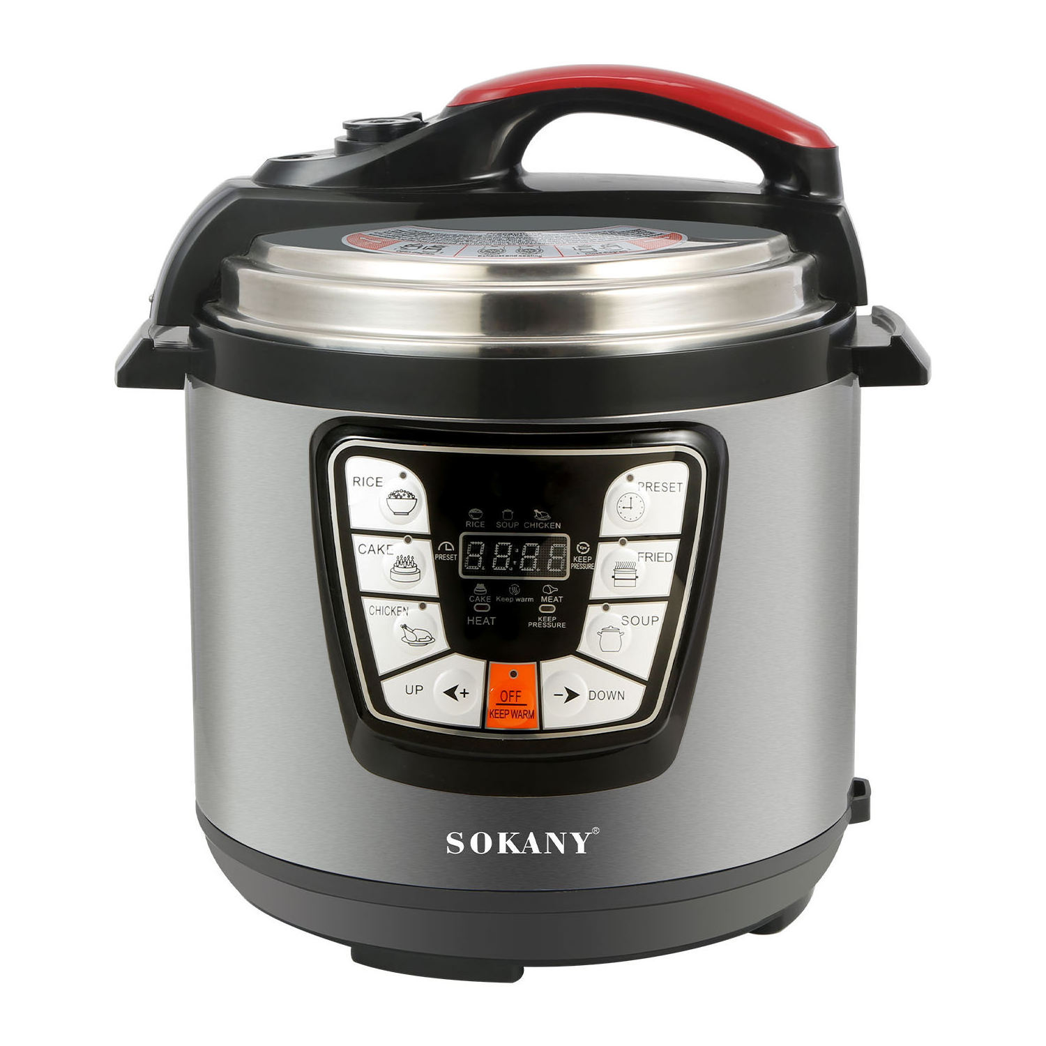 Zogifts sokany 2401 High Quality Household Electric Pressure Cooker Stainless Steel Multi 6L Capacity Pressure Pot Cookers