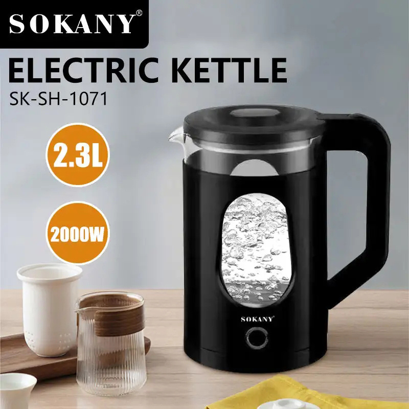 Zogifts SOKANY Household Stainless Steel Hot Water Travel Electric Kettle 2.3L Water Boiler With Temperature Control Function