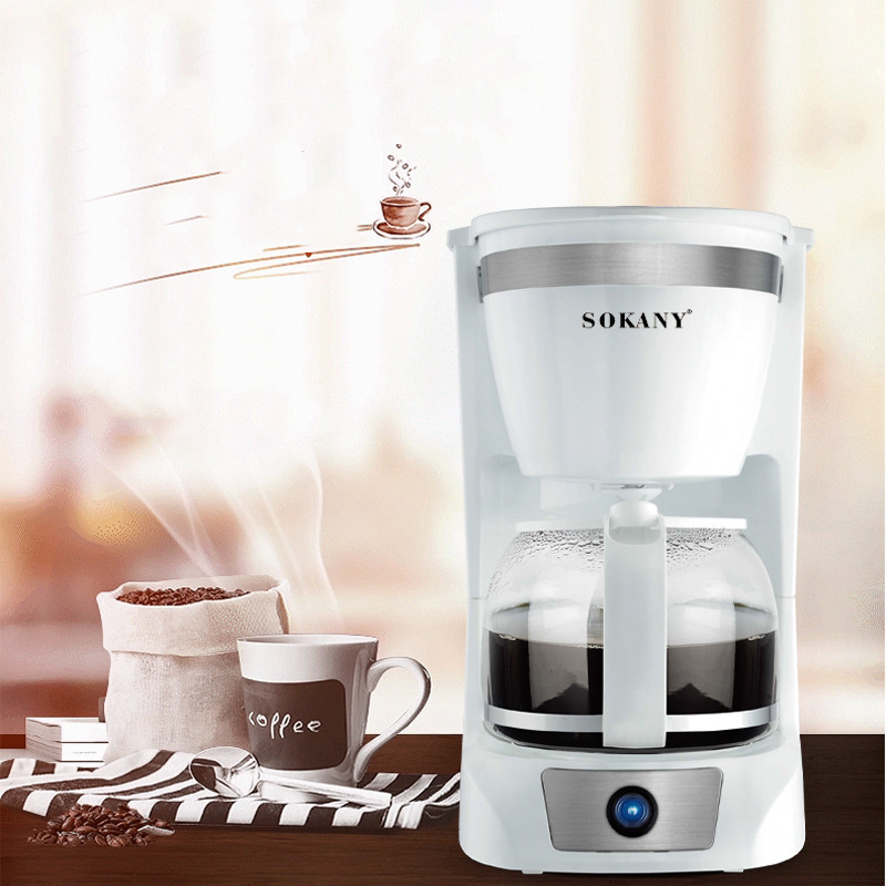 Zogifts Sokany 2024 Hot Sale Espresso Automatic Machine Electric Coffee Maker With Glass Pot