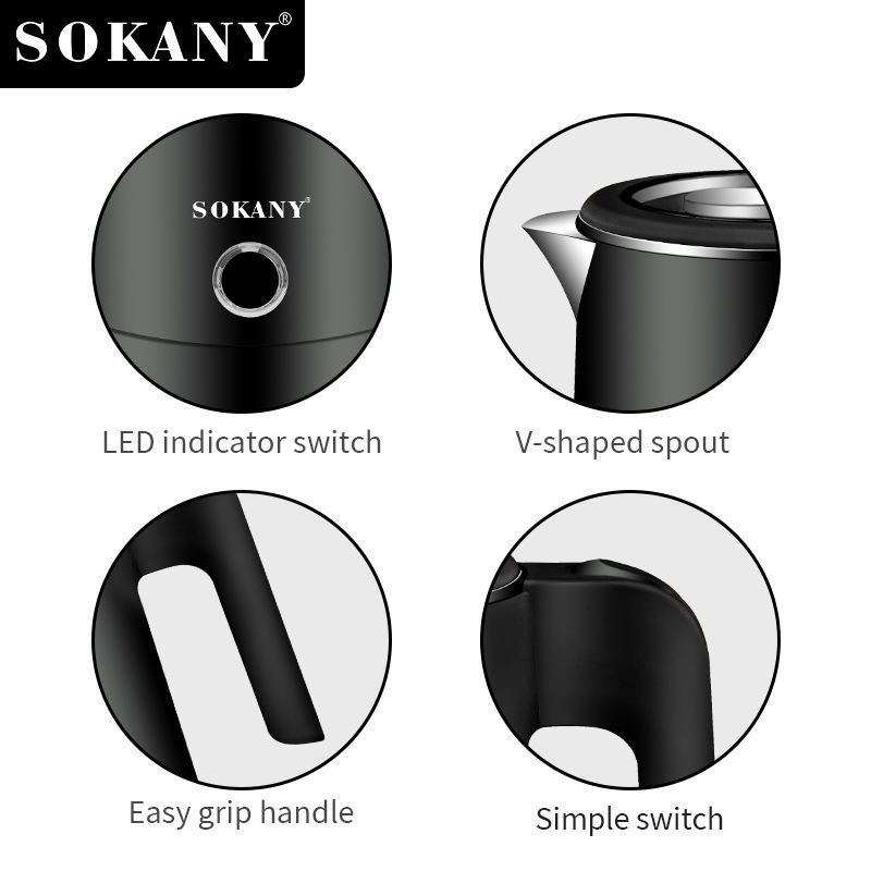 Zogifts Sokany 2024 Household Appliances Small Electric Kettle Thermos Teapot Fast Heat Water Boiler For Travel Dormitory Used