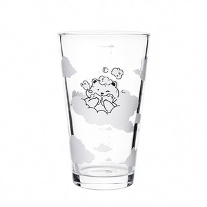 Zogifts Cloud Bear Glass Water Cups With Elegant Lids Double Wall Skinny Tumbler New Style 8Oz Drinking Mugs