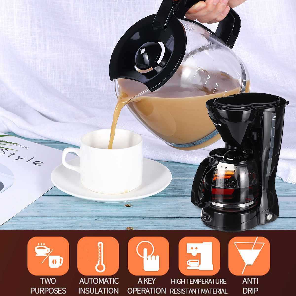 Zogifts Sokany Home Used Auto Shut Off Non-Stick Keep Warm Plate 1.5L 12Cups Anti Drip Coffee Maker Machine