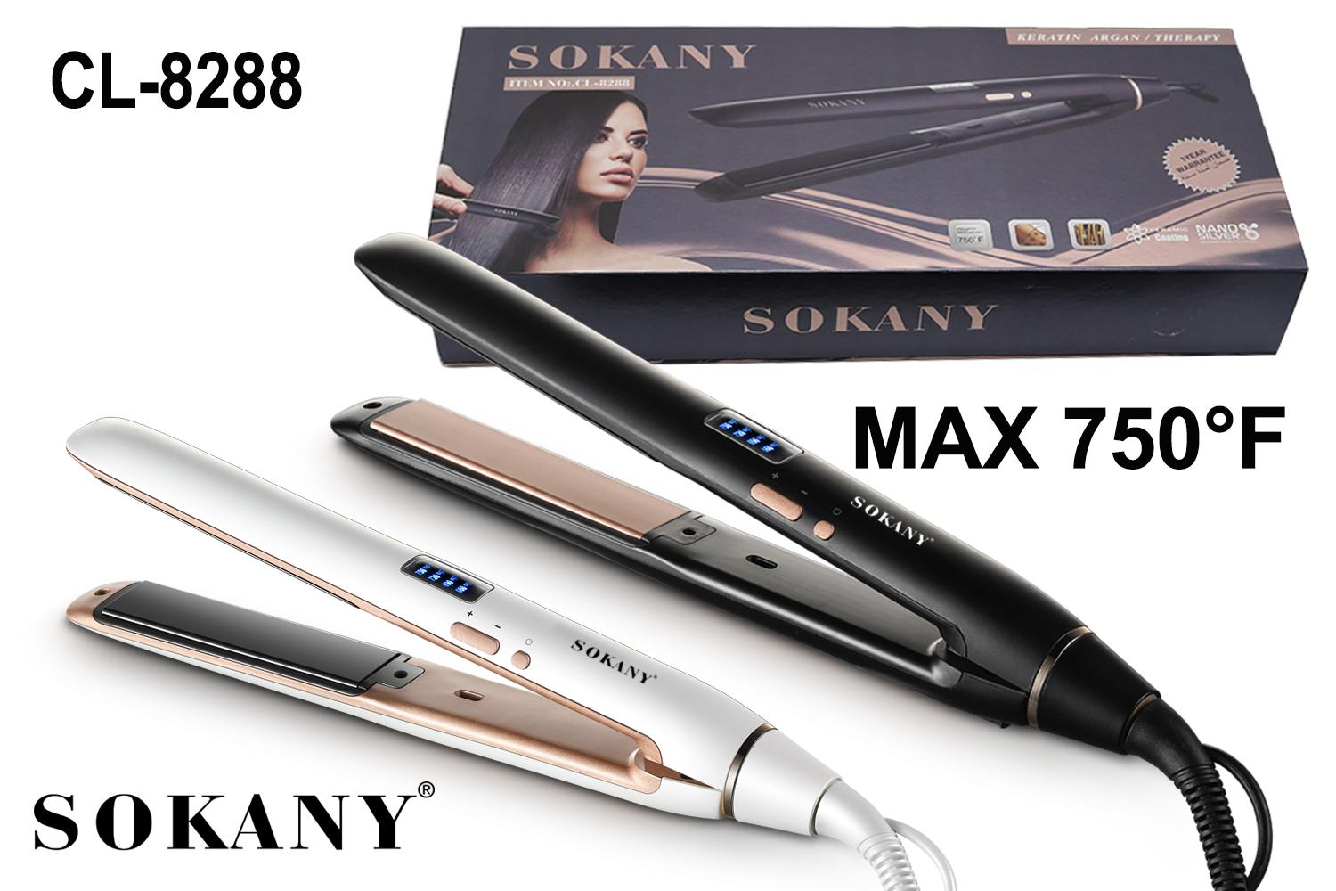 Hair Straightener Sokany Professional Fast Ceramic Wide Plate Ionic Flat Iron Mini Omnidirectional Rotation Comb Brush Wireless