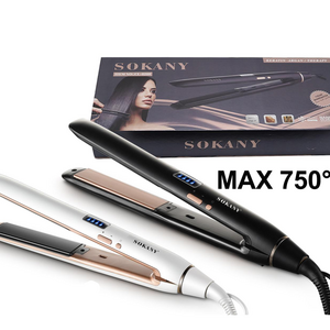 Hair Straightener Sokany Professional Fast Ceramic Wide Plate Ionic Flat Iron Mini Omnidirectional Rotation Comb Brush Wireless