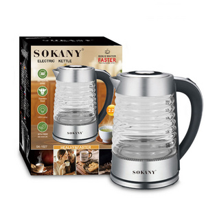 Zogifts Sokany Maker 2.2L Temperature Control Health Mechanical Glass Electric Baby Boiler Kettle Tea Pots Smart Cof