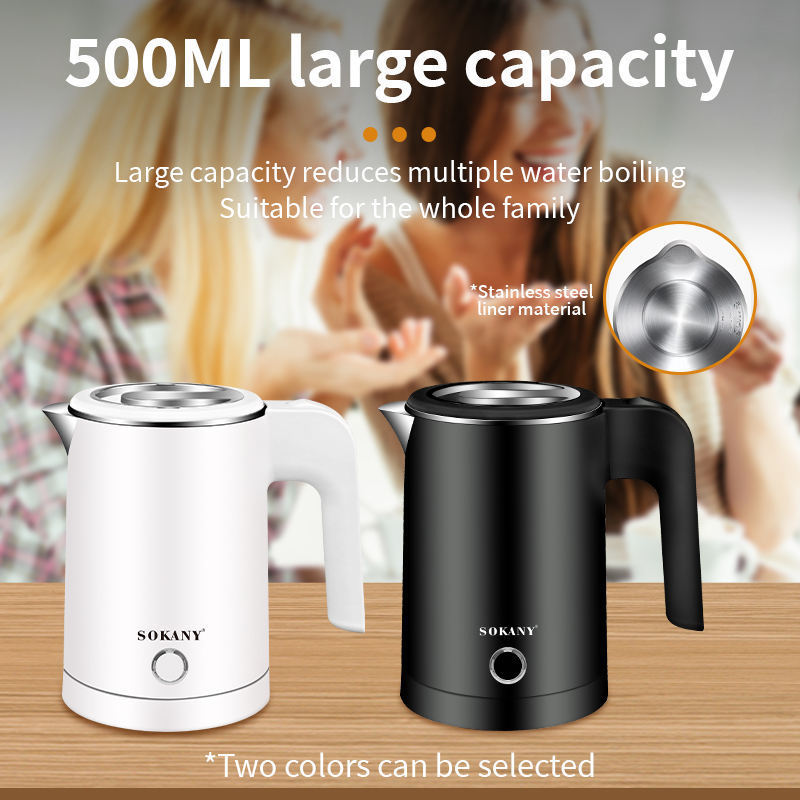 Zogifts Sokany 2024 Household Appliances Small Electric Kettle Thermos Teapot Fast Heat Water Boiler For Travel Dormitory Used