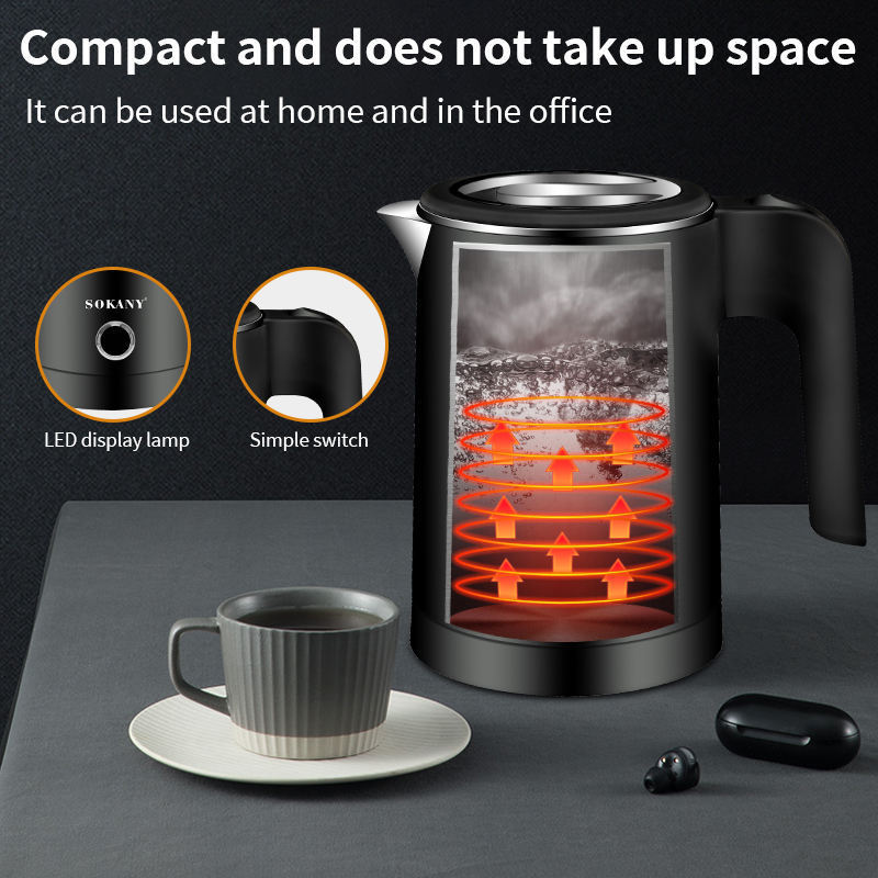 Zogifts Sokany 2024 Household Appliances Small Electric Kettle Thermos Teapot Fast Heat Water Boiler For Travel Dormitory Used