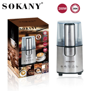 Zogifts Sokany Electric Coffee Grinder Stainless Steel Blades Mill Upgrade Noiseless Motor Manual Machine Commercial Bean