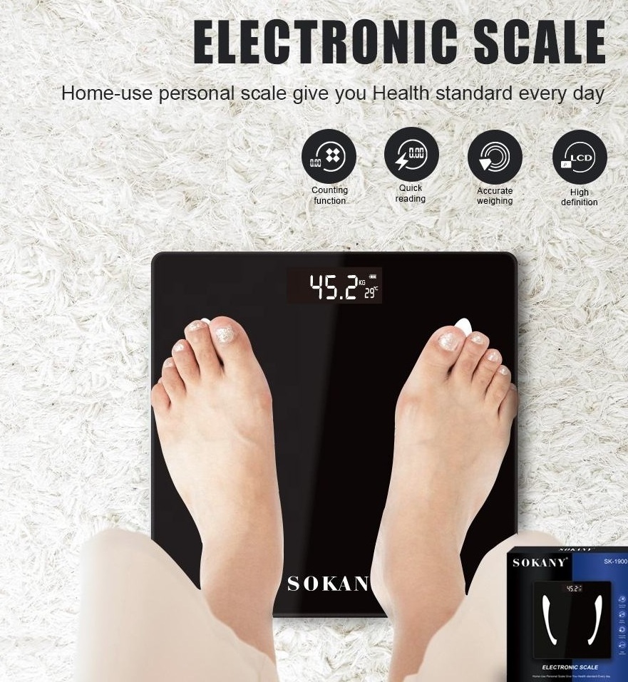 Zogifts Portable High Sensor Commercial Electronic 180Kg Body Fat Household Led Display Digital Food Scale