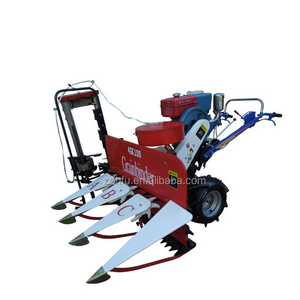 Farm Walking Tractor Mounted Mini Rice Wheat Corn Harvester Reaper Machine Corn Maize Harvesting Machine