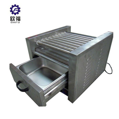 Best quality automatic sausage hot dog cart grill, sausage hotdog roller