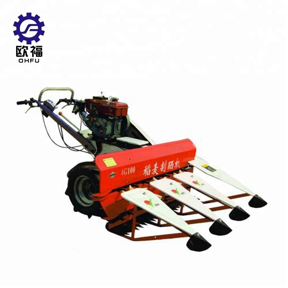 Farm Walking Tractor Mounted Mini Rice Wheat Corn Harvester Reaper Machine Corn Maize Harvesting Machine