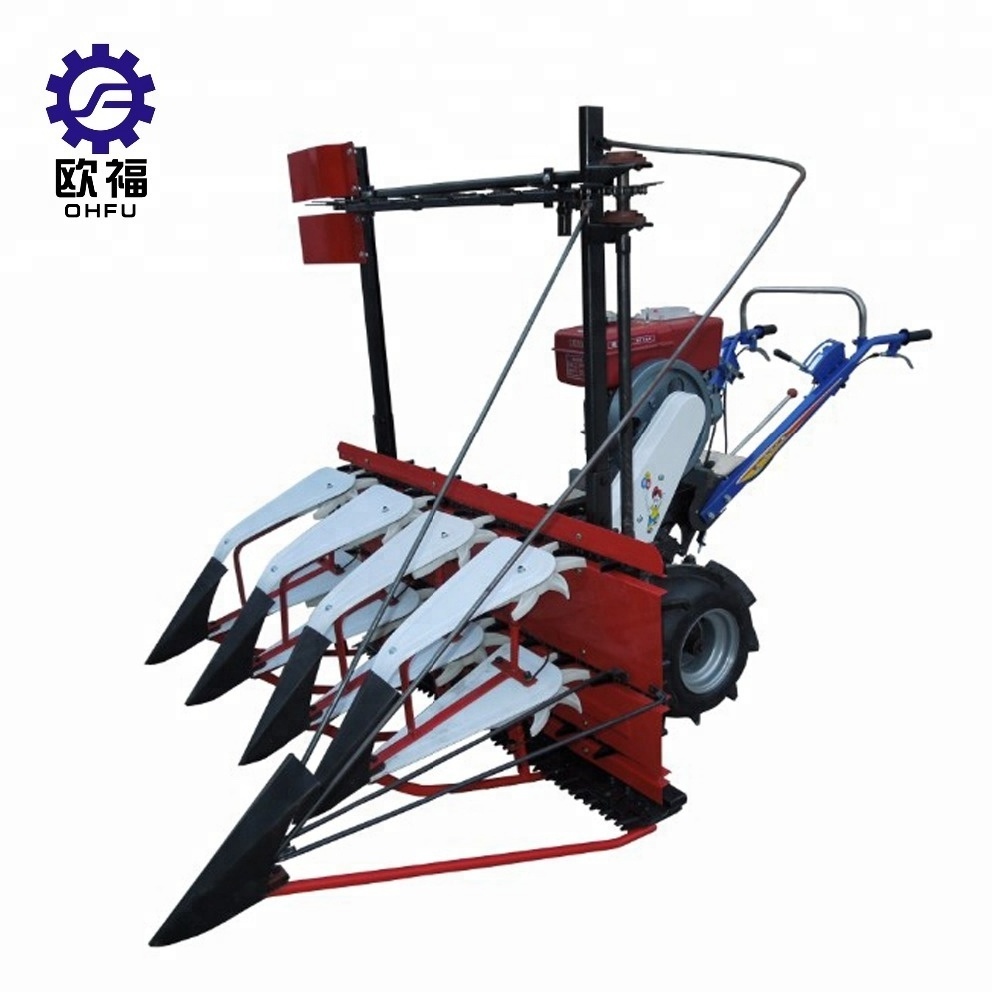 Farm Walking Tractor Mounted Mini Rice Wheat Corn Harvester Reaper Machine Corn Maize Harvesting Machine