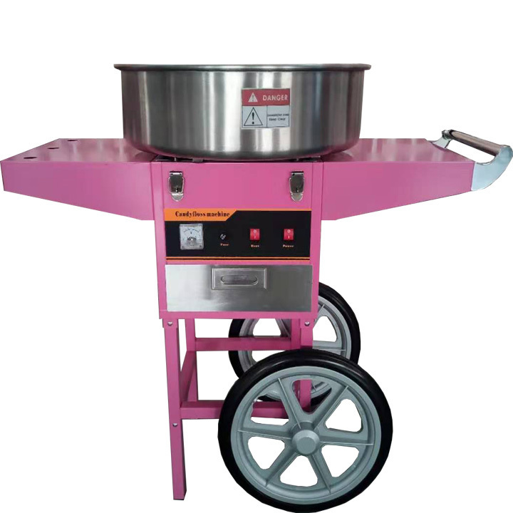 full automatic portable cotton floss candy machine cart commercial for kids