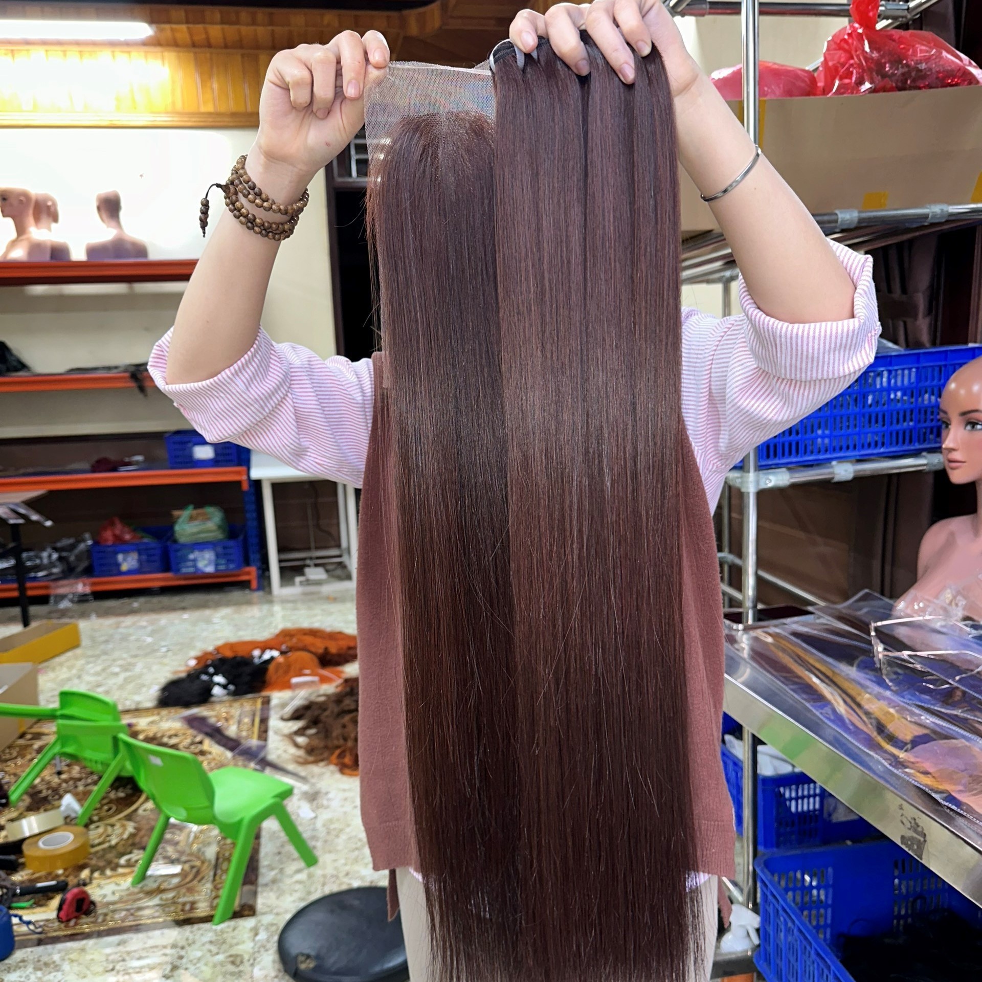 Wholesale Human Hair Products Raw Vietnamese Hair Weft Bundles With Closure Set Bone Straight Silky Smooth Hair Vendor