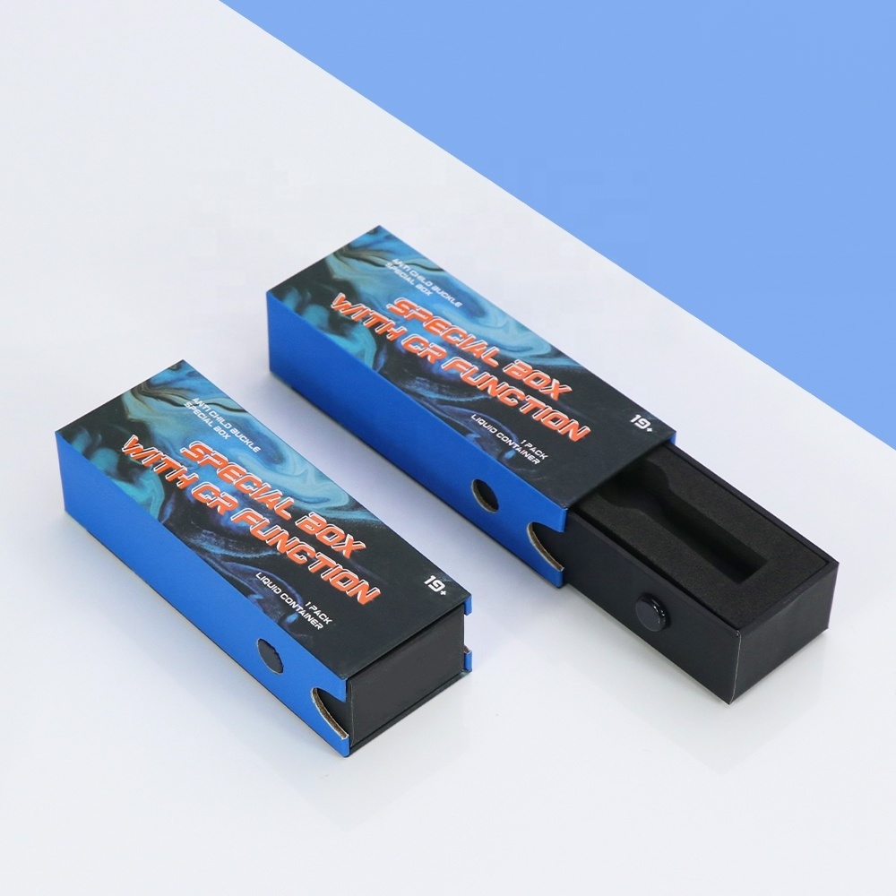 Custom 0.5ml 1ml cart package box cartridge packaging cartridge 1g 1000mg Childproof Cartridge Packaging Box