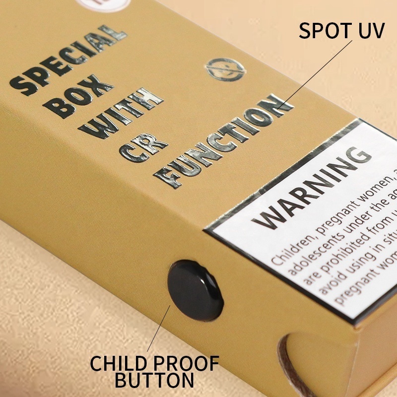 Custom Logo Child Resistant Carts Packaging Boxes Child Proof Cartridge Box Packaging With Eva Foam