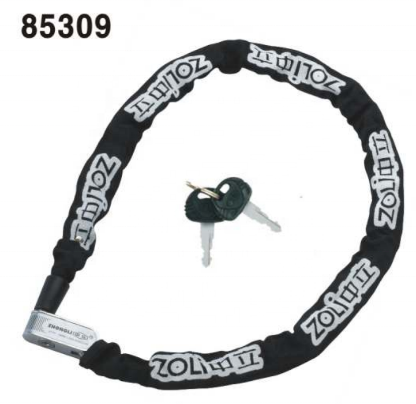 ZOLI 85309 Safety Anti-theft Bicycle Fabric Cover Motor Bike Heavy Duty Bike Chain Locks Motorcycle Lock