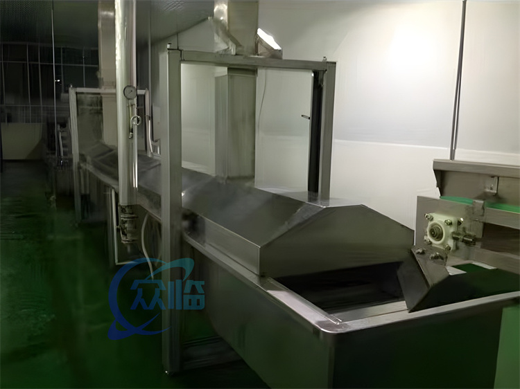 Seafood processing factory continuous shrimp steaming machine steaming fish