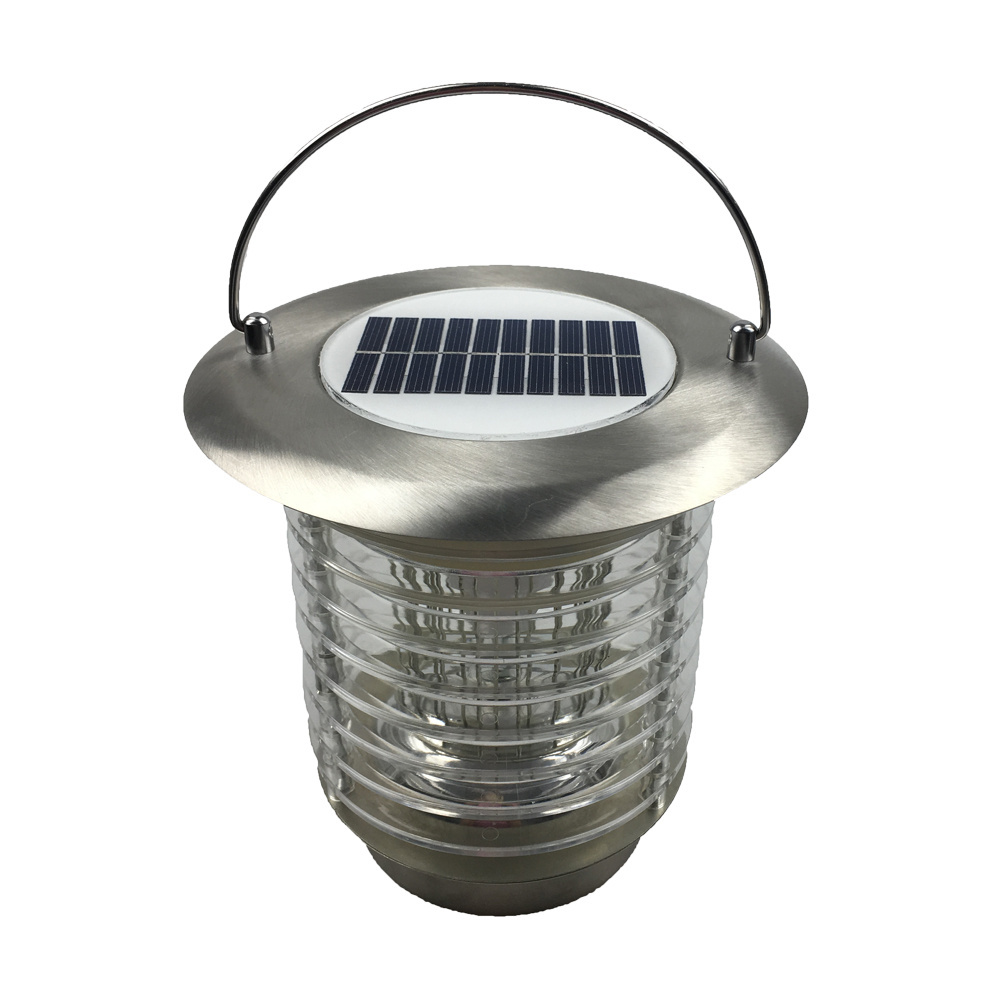 CE RoHS 2 in 1 Electronic LED UV Light Solar Mosquito Killer Lamp Trap with Lighting Bulb