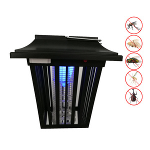 Indoor Outdoor Rechargeable Solar Power Insect Fly Mosquito Killer with LED Lighting Lamp