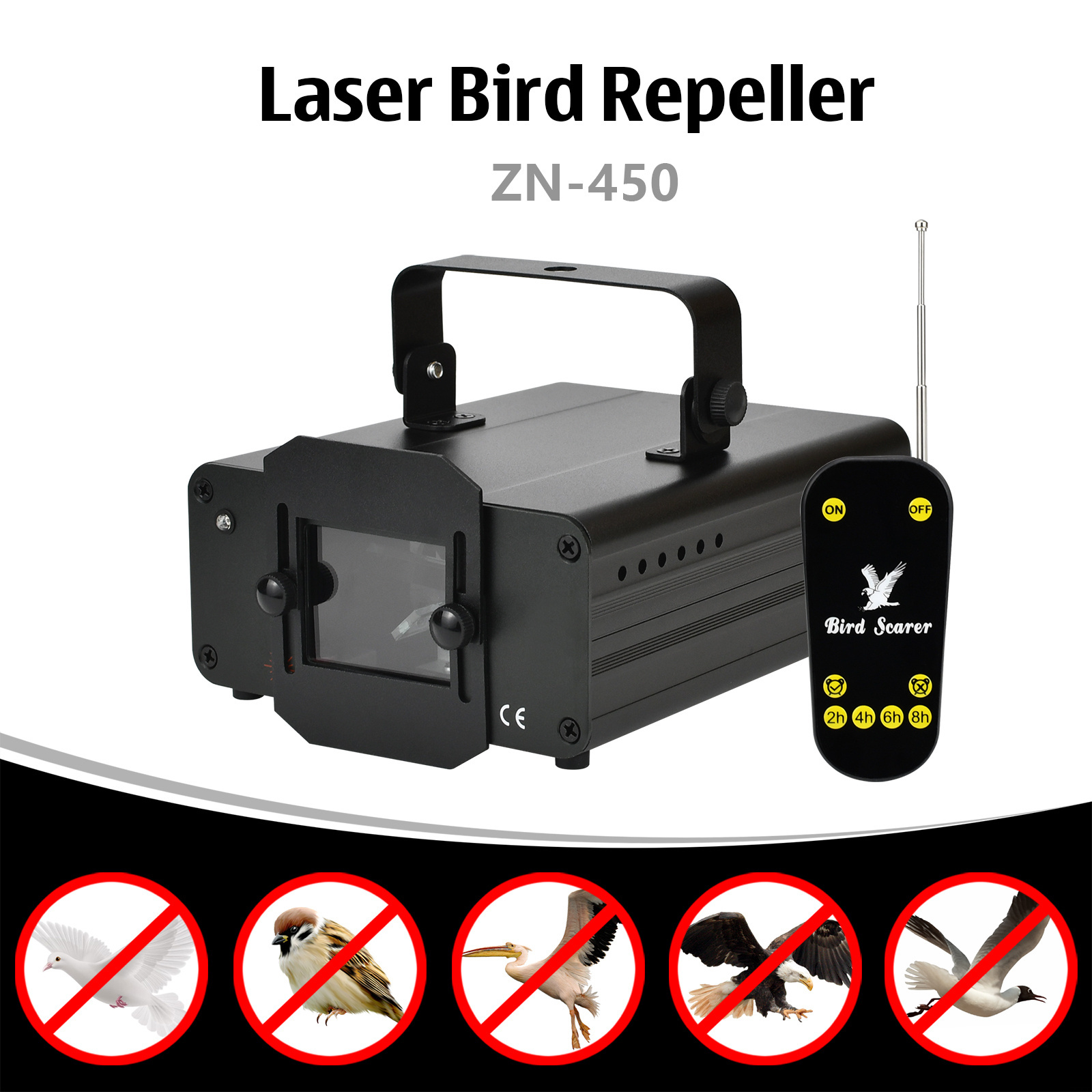 Online Hot Sales Bird Transonic Pro Electronic Pest Repeller Ultrasonic Owl Deterrent Indoor Flash Laser Pegion Repellent