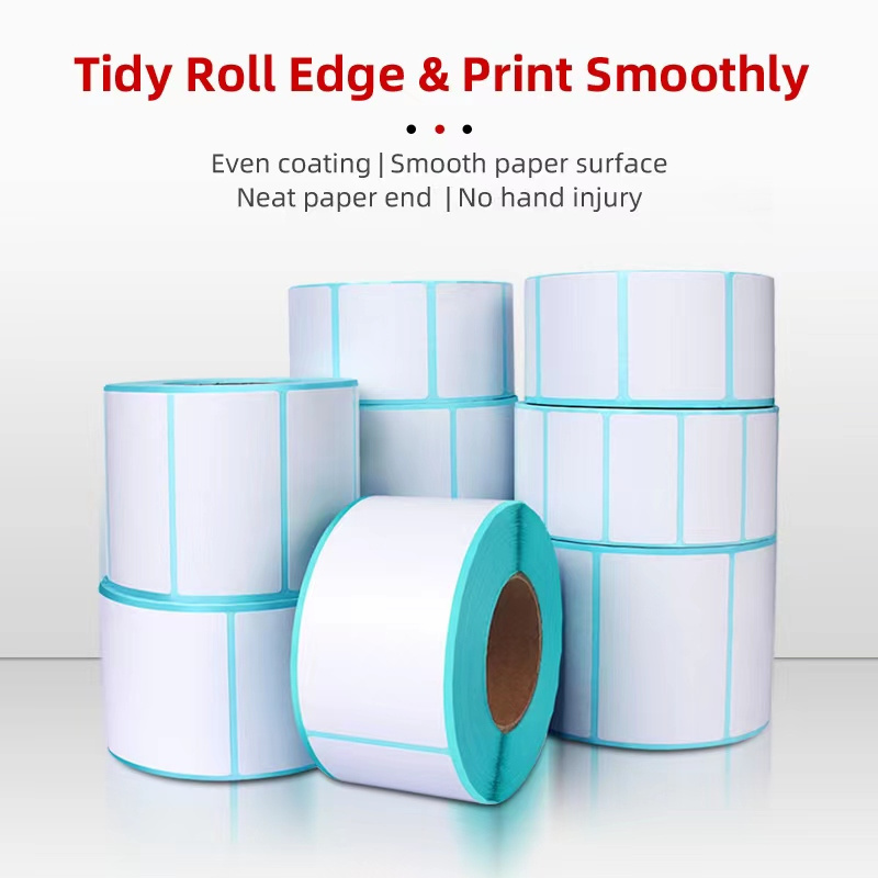 hot sale high quality thermal transfer barcode labels, direct thermal sticker rolls, supermarket price blank labels