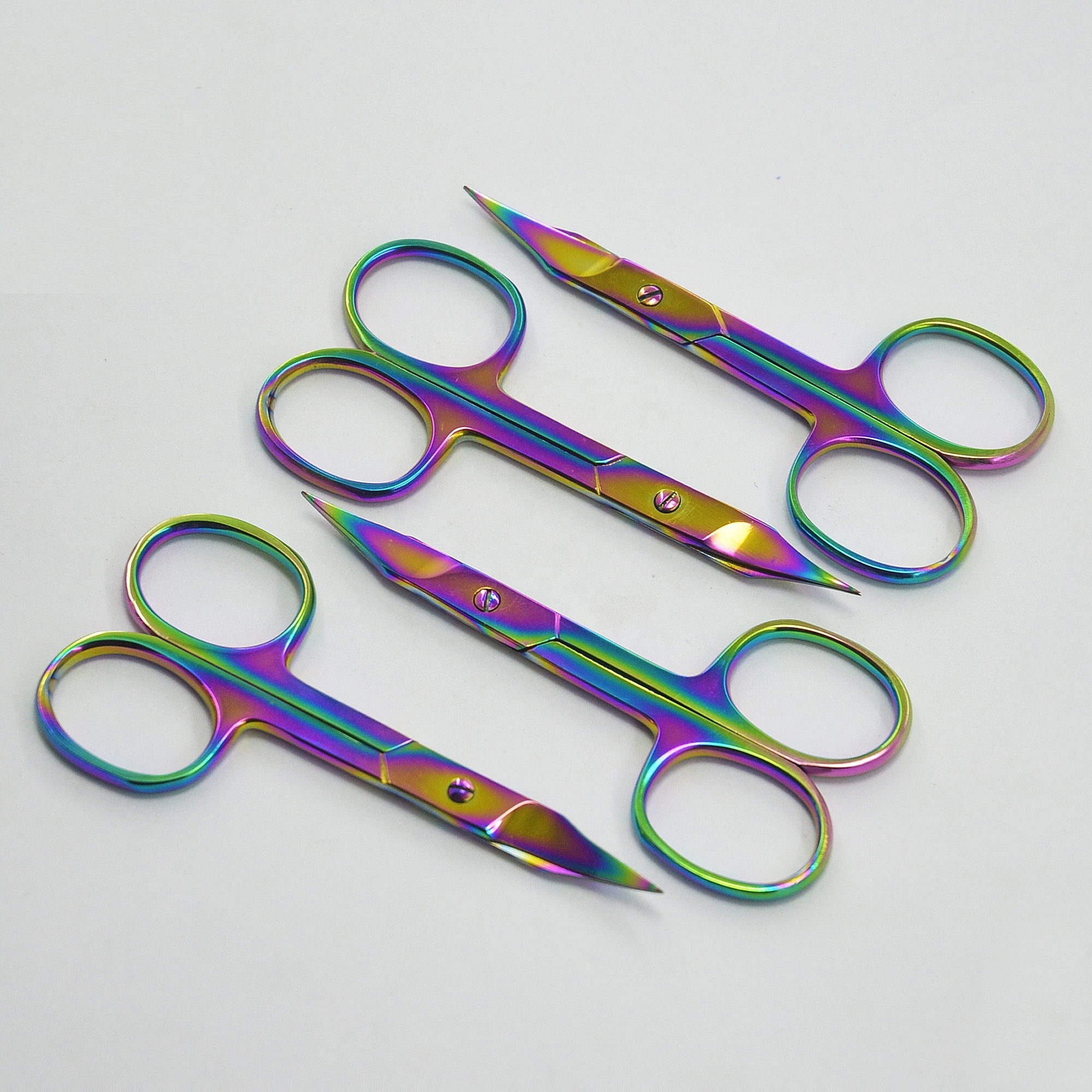 Cuticle Cleaner Scissors Manicure Scissors For Eyebrow & Eyelash Trimming Stainless Steel Nail Tools Supplies