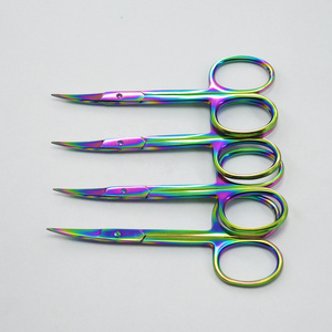 Cuticle Cleaner Scissors Manicure Scissors For Eyebrow & Eyelash Trimming Stainless Steel Nail Tools Supplies