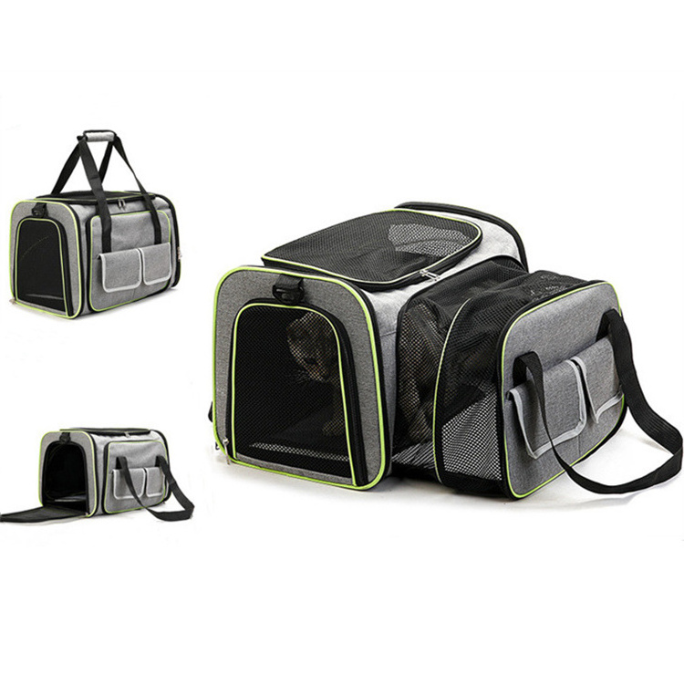 Best Seller Portable Outdoor Foldable Expandable Breathable Cat Dog Pet Carrier