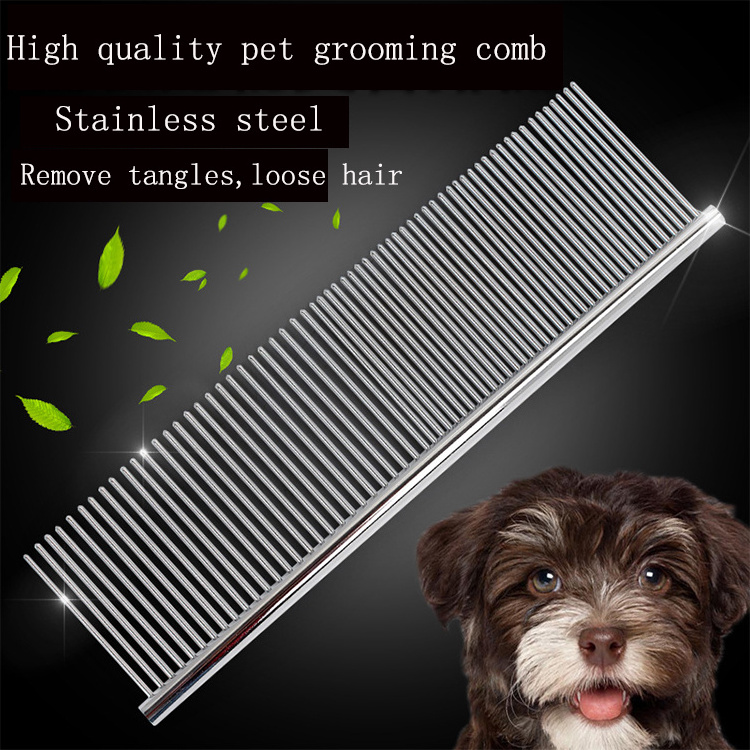 Stainless Steel Metal Massage Grooming Pet Dog Comb for Pet Dog