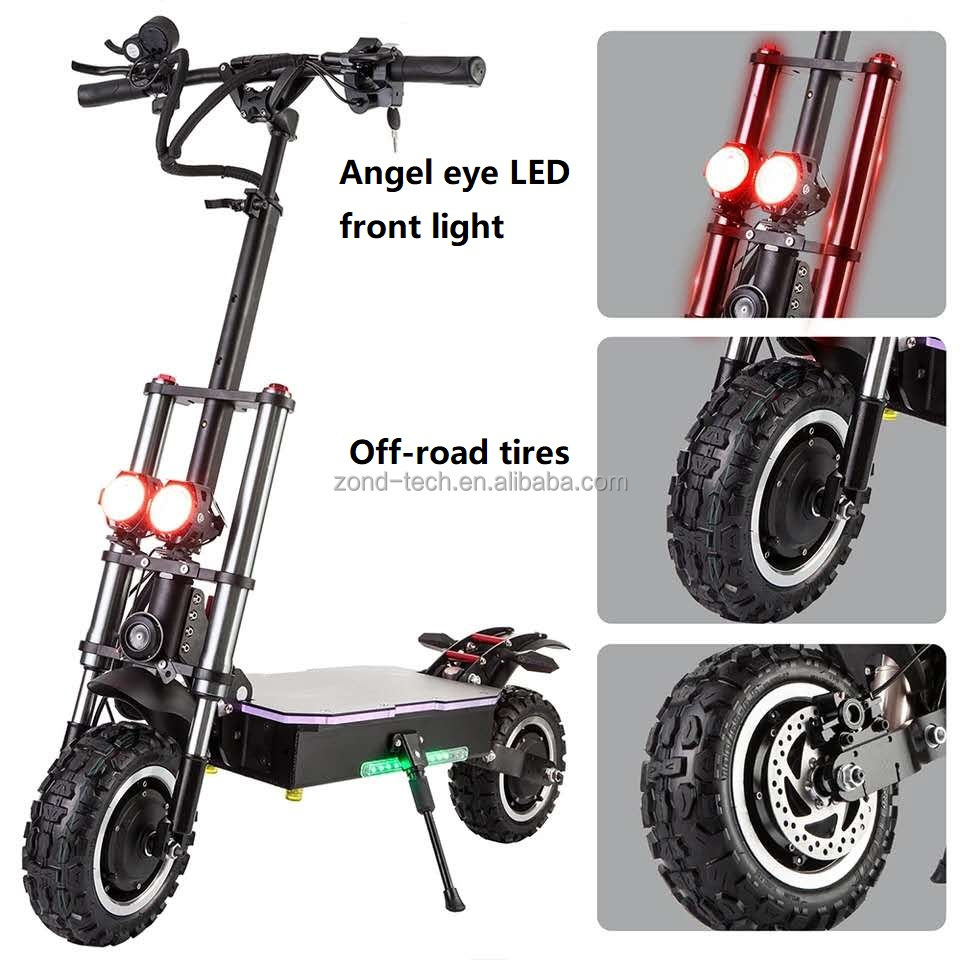 EU USA Warehouse Stock 60V 5600W Powerful ZonDoo Off Road 11inch  Fat Tire 85KMH  Fast Speed Electric Scooters for Adults