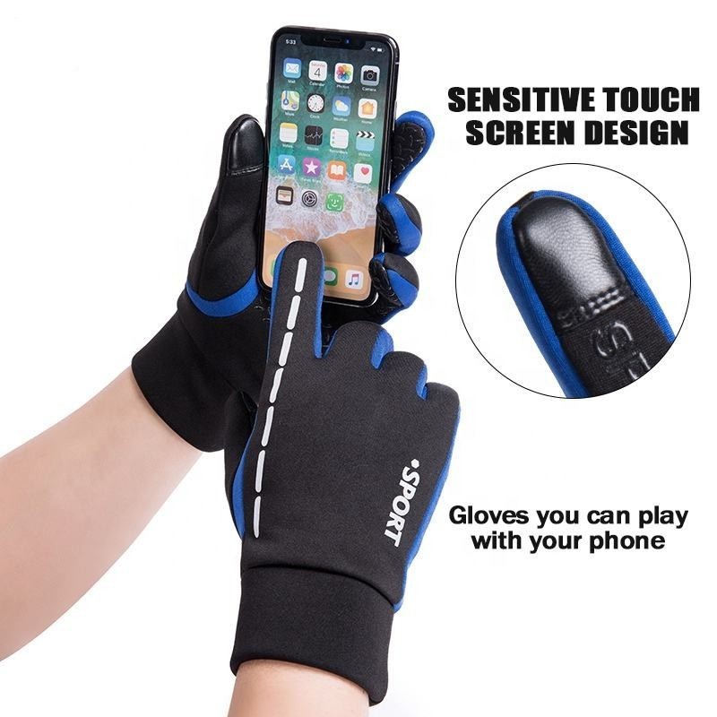 SAFENDER Water Resistant Riding Anti Slip Touch Screen Thermal Hand Safety Gloves