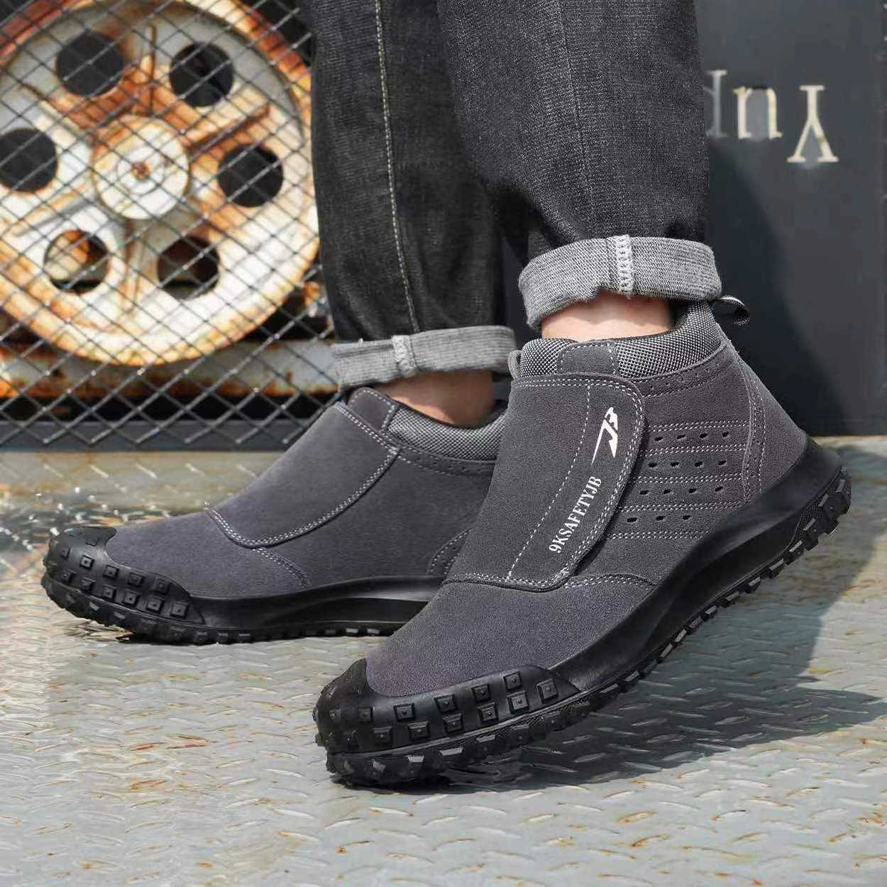 SAFENDER New Design Suede Leather Footwear Insulation Safety Shoes Work Boots For Welder