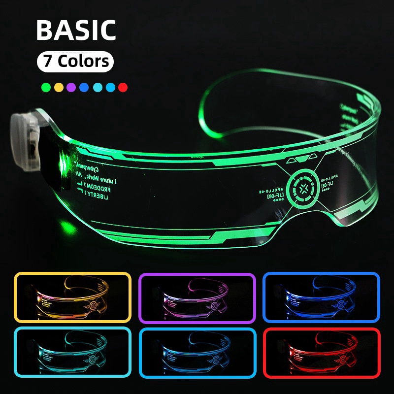 SAFENDER    Bar Party DJ Hot Props Eyewear Shade Luminous LED Neon EL Wire Glasses Flashing Blink Sunglasses glasses