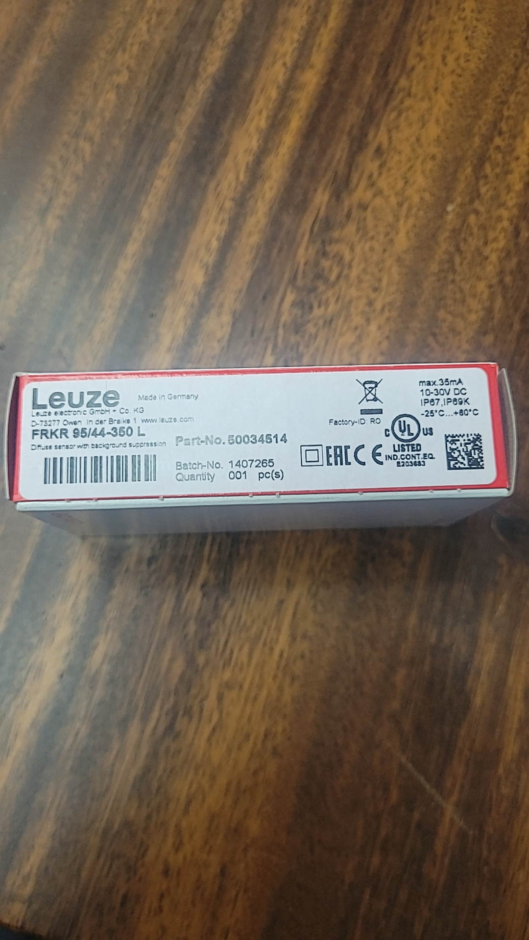 Original Leuze Flow sensors FKR 95/44-350 L 50034514 leuze photoelectric switch