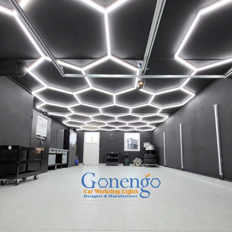 Popular In American Markets High Brightness Large Hexagon Lights For Garage Barber Shop