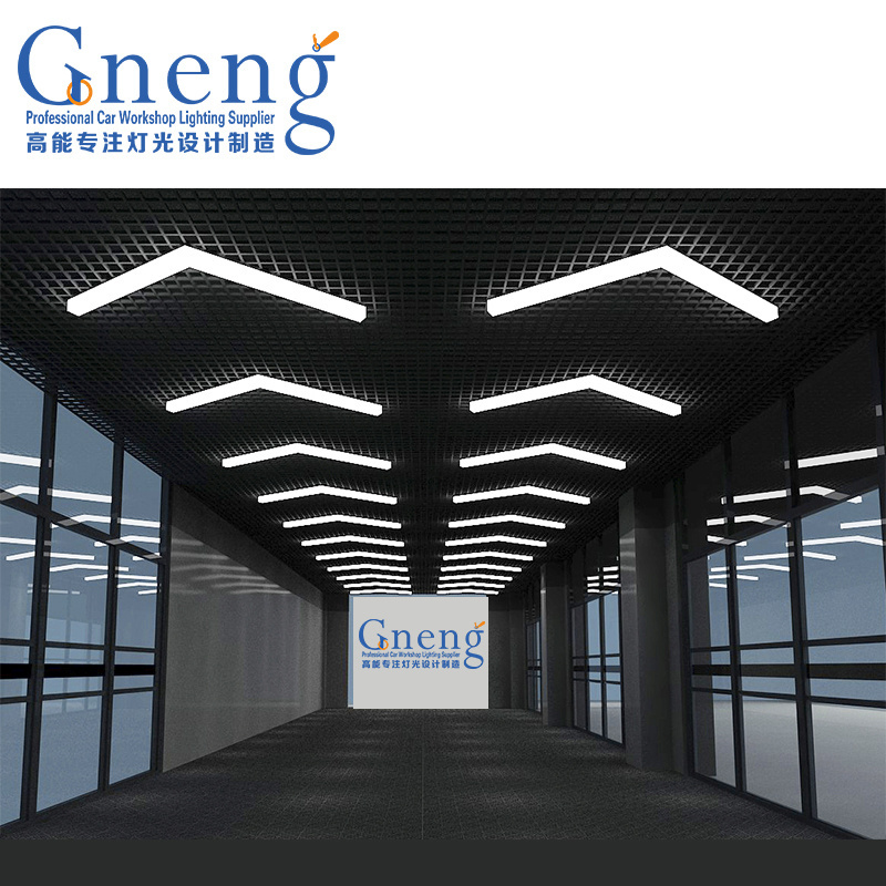 High lumen 120lm/w 1.2m arrow shape led linear lighting fixture for school and gym