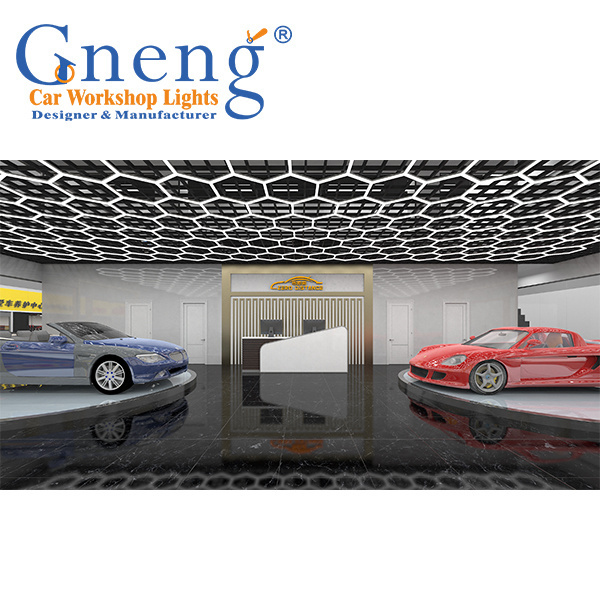 High Lightness LED garage lamp Inspection hexagon panel hex led ceiling wall detailing studio hexagon led light