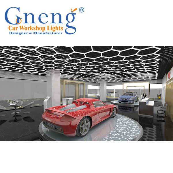 High Lightness LED garage lamp Inspection hexagon panel hex led ceiling wall detailing studio hexagon led light