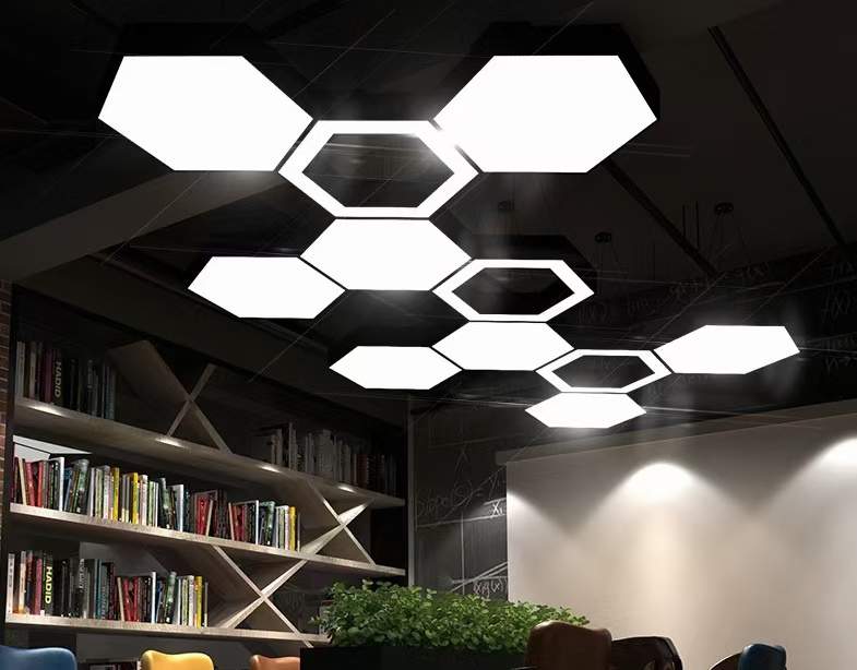 commercial lamp 100mm Wide LED  Light Ceiling Light Led  Office  garage lamp hexagon led  LED Batten Light