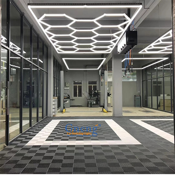 New Design High Quality 6500k detailing lights hex light garage Wholesale hexagon led light