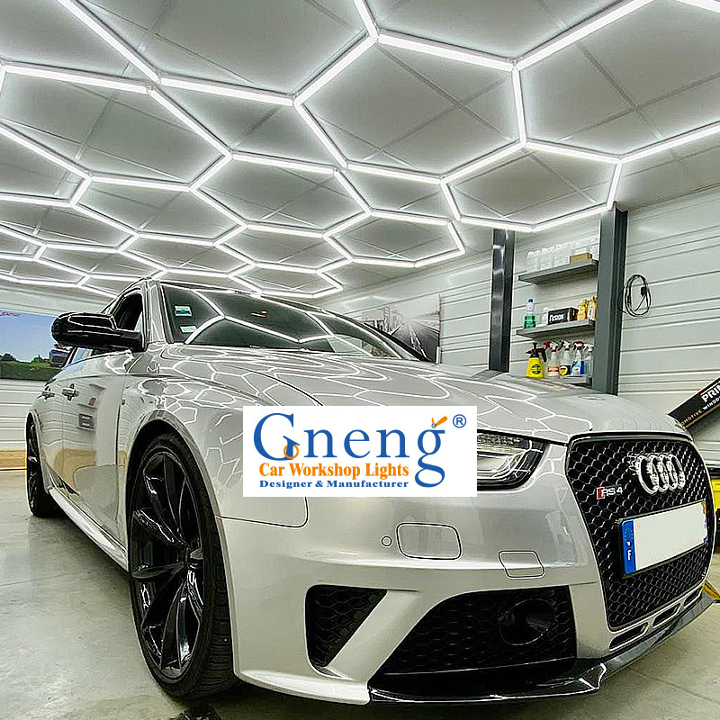 Decoration Car Beauty Hexagonal Basement Gym Warehouse Hex Grid Led Lights