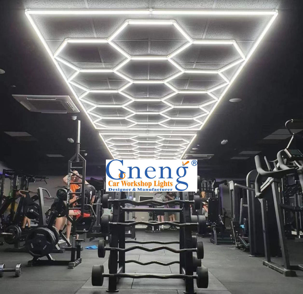 Modern Commercial Industrial Dance Room Office Barber Shop Led Comercial Light Hexagonal Gym Light