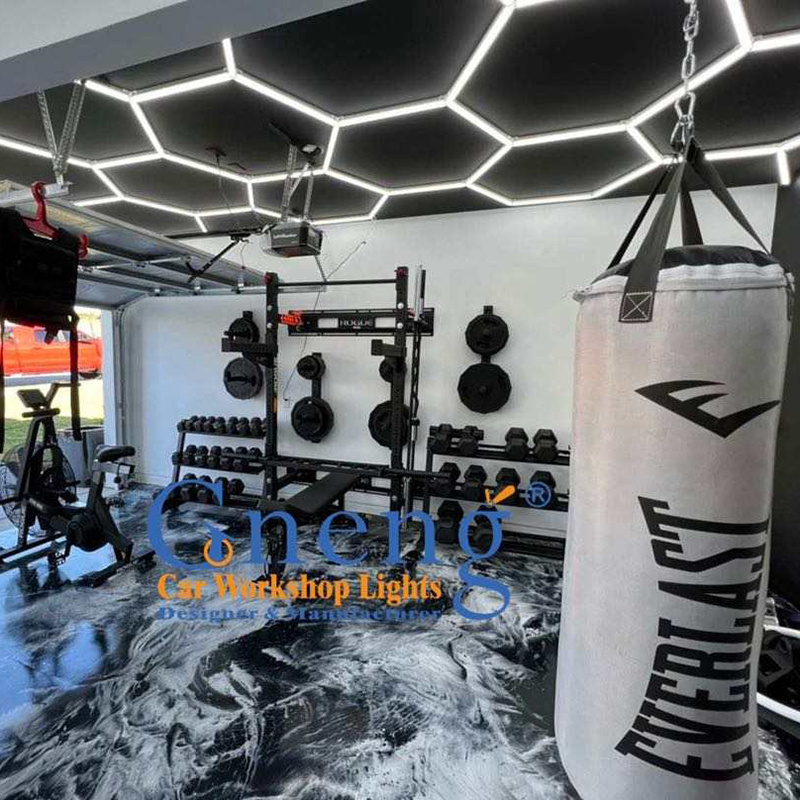 Modern Commercial Industrial Dance Room Office Barber Shop Led Comercial Light Hexagonal Gym Light