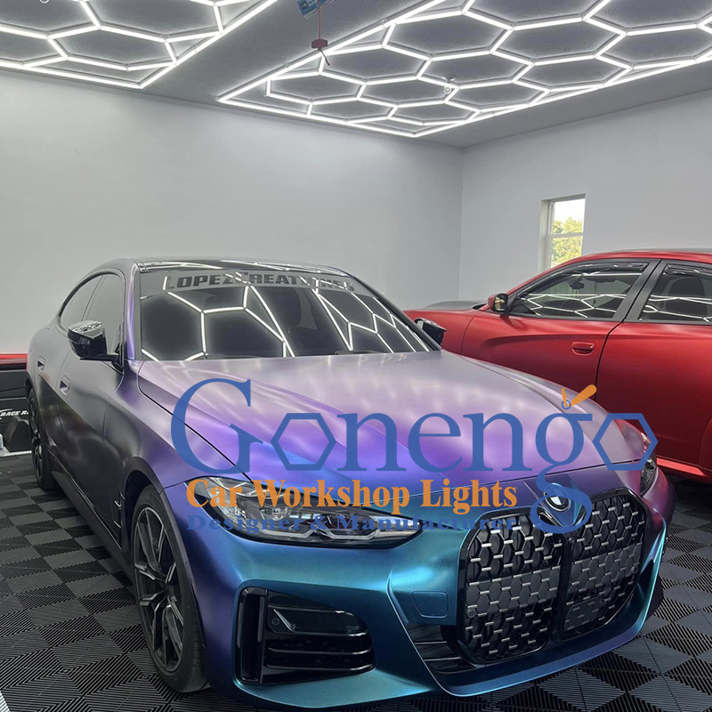 Custom Made Auto Detailing Light Family Style Garage Showroom Led Hexagon Ceiling Panel Light Suppliers