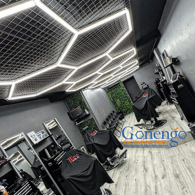 Multiple Scenarios Garage Gymnasium Barbershop Honeycomb Connectors Led Light For Hexagon Shape